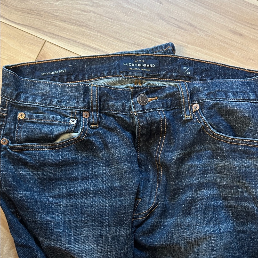 Lucky Brand Dark Wash Denim Bootcut Jeans Size 32/34 - Picture 2 of 4